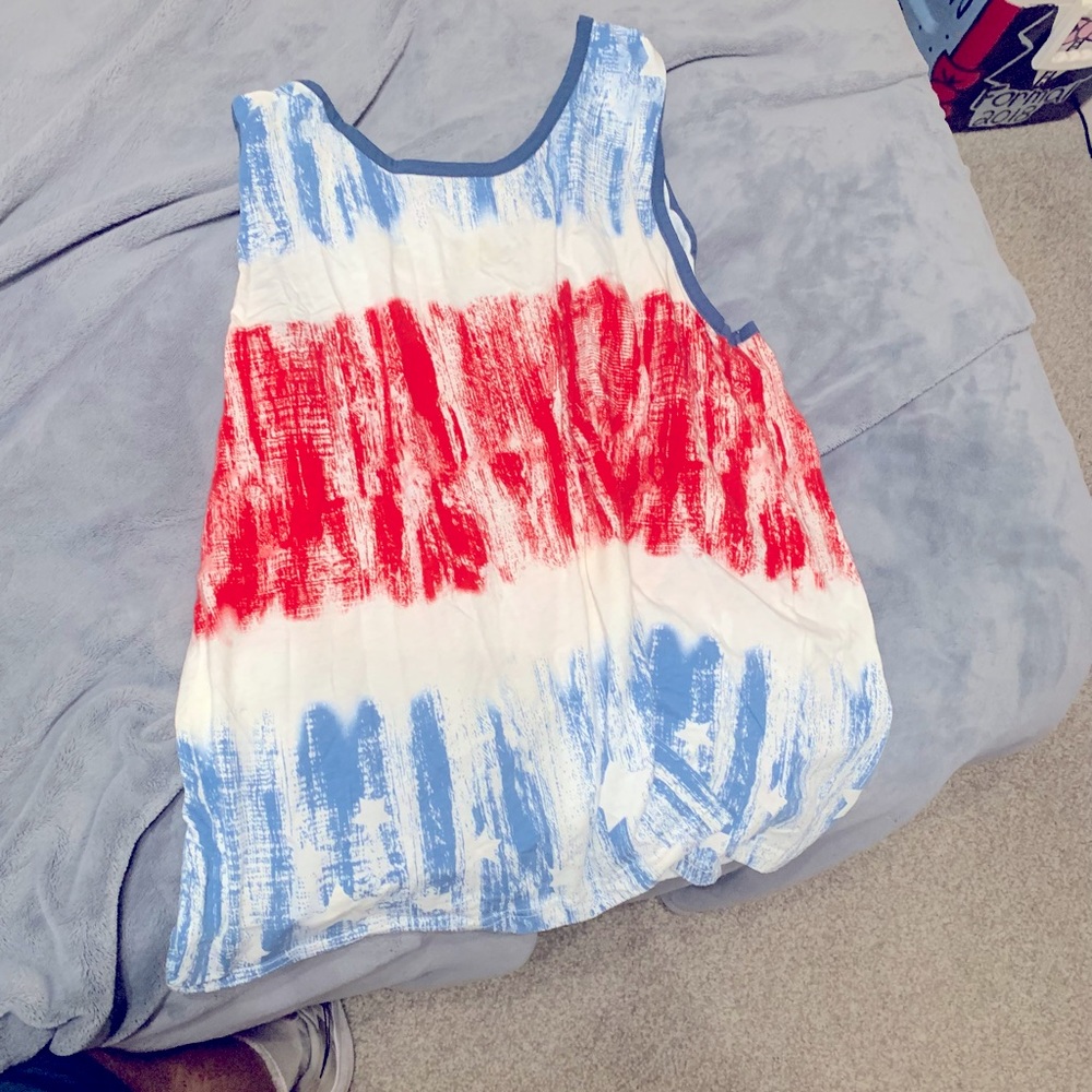 Red white and blue tank top